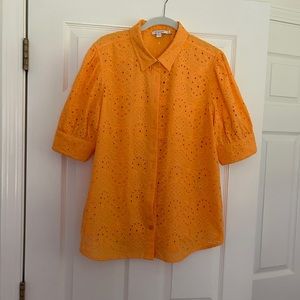 Chico’s orange eyelet shirt
